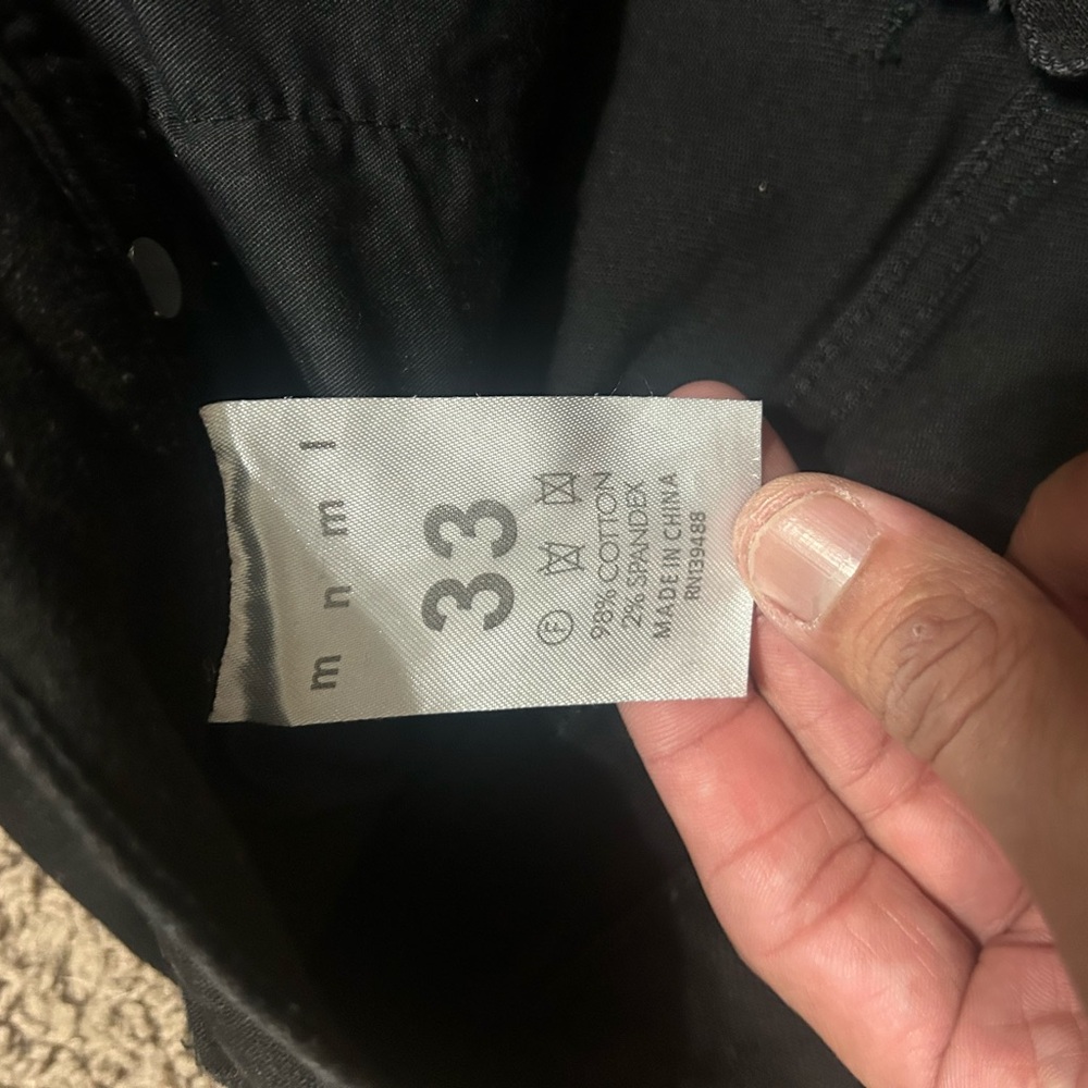 Black Denim Jeans - Size 33